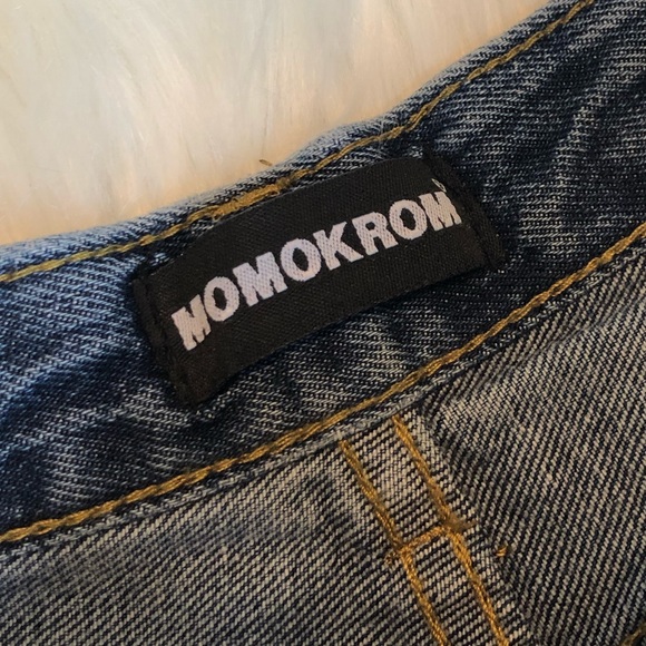 Momokrom High Waisted Ribbon Detail Cut Offs - Picture 5 of 7